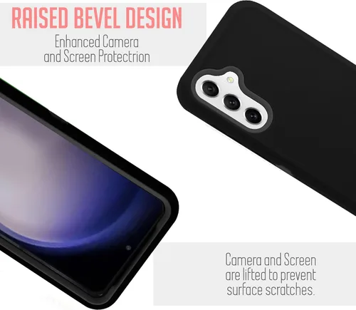 Vista 5 de Funda para Samsung Galaxy S23 FE, resistente y duradera, con protección de puerto, incluye soporte de clip para cinturón con protector de pantalla