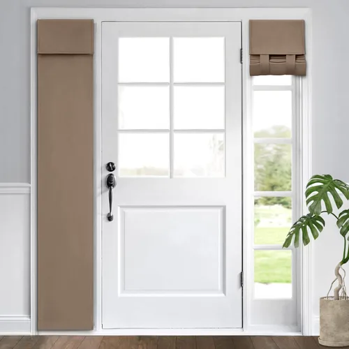 Vista 59 de HOMEIDEAS Cortinas Opacas para Aula para Puerta Principal, Cubierta de Ventana de Puerta de Aula, Persianas de Privacidad con Aislamiento Térmico