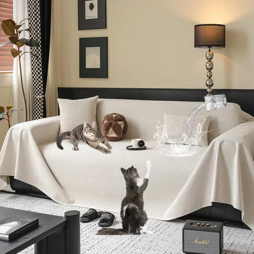 Vista 47 de STACYPIK Funda de sofá impermeable para perros y gatos, antideslizante, color caqui, para mascotas, resistente al agua, protector de muebles