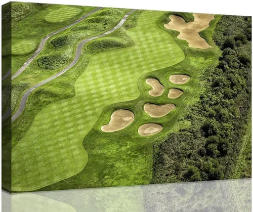 Vista 20 de chenchenArt Augusta - Arte de pared para campo de golf nacional Augusta, campo de golf de 12 hoyos, arte de pared para sala de estar, dormitorio