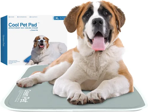 Vista 26 de The Green Pet Shop Cool Pet Pad – Extra pequeña, azul – Auto-refrigerante, alfombrilla activada por presión para perros y gatos de 0 a 8 libras