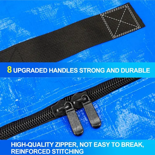 Vista 4 de Bolsa para colchón de tamaño individual para mudanza y almacenamiento, funda reutilizable impermeable de alta resistencia tamaño individual