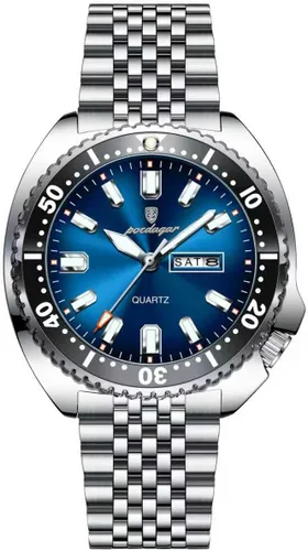 Vista 18 de Hombres de negocios reloj fecha semana impermeable luminoso hombre de lujo reloj de pulsera deportes acero inoxidable hombres moda cuarzo relojes