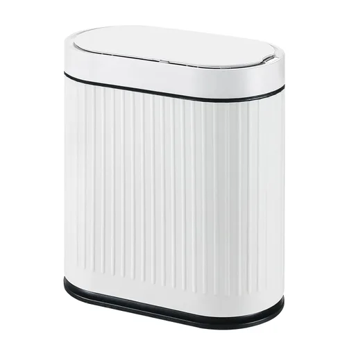 Vista 8 de SYNCVIBE Basurero de baño con tapa, cubo de basura automático con sensor de 2 galones, cubo de basura inteligente de 7.5 litros, sensor