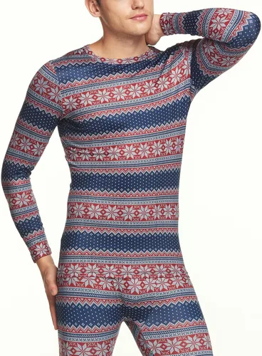 Vista 5 de TSLA Conjunto de ropa interior térmica para hombre, pantalones largos con forro polar suave, capa base cálida de invierno, parte superior e inferior