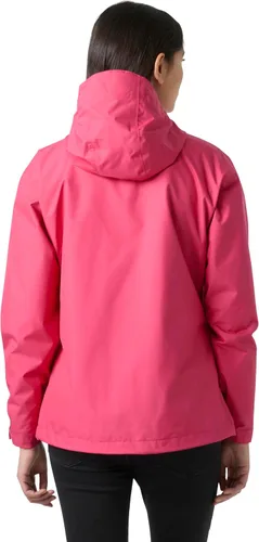 Vista 7 de Helly Hansen Chaqueta de Lluvia Seven J para Mujer Impermeable, Resistente al Viento y Transpirable con Capucha Rosa fuerte