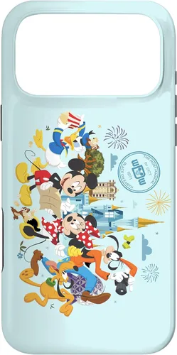 Vista 22 de Walt Disney World 50th Anniversary Mickey and Friends - Carcasa para iPhone 17, color azul