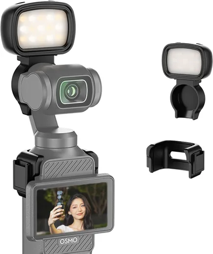 Vista 10 de JJC Luz LED para Insta360 Ace Pro 2 accesorios, accesorio de luz de relleno auxiliar magnética, recargable IPX5 impermeable, mini luz de video