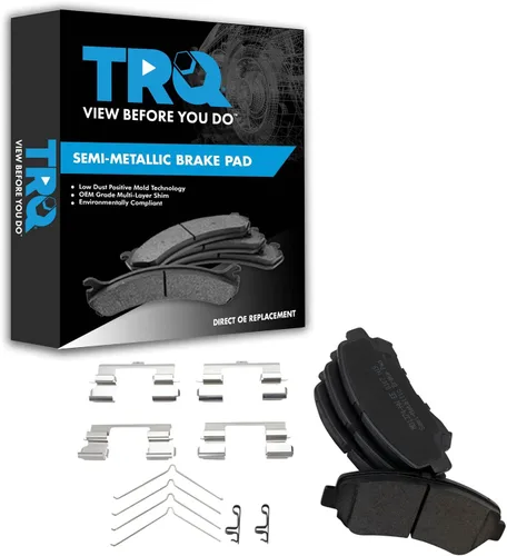 Vista 63 de TRQ Pastillas de freno delanteras semi metálicas compatibles con Ford Expedition 2018-2021 F-150 2018-2020 Lincoln Navigator 2018-2022