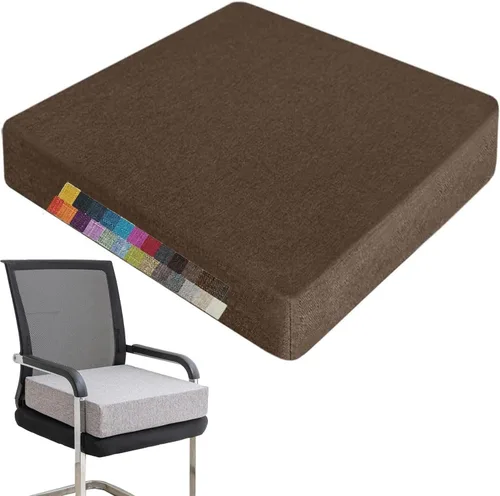 Vista 16 de Cojín antideslizante para silla, 19.7 x 19.7 x 2 in, espuma de memoria Blanco
