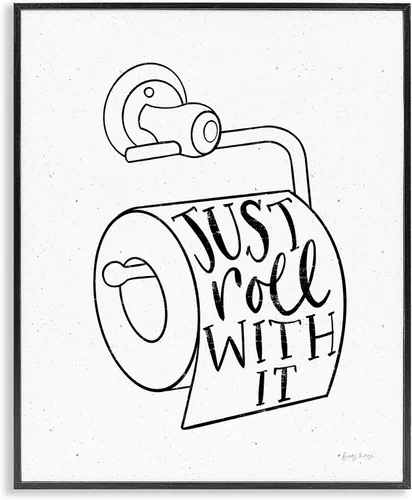 Vista 11 de Stupell Industries 'I See London and France Saying Bathroom Humor', arte giclée enmarcado, negro, 16 x 20 pulgadas, fácil de colgar y resistente