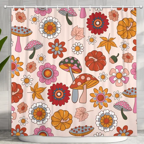 Vista 11 de Cortina de ducha negra y rosa, cortina de ducha a rayas negras y blancas para niñas y mujeres, moderna moda floral, tacones altos, revistas, libros