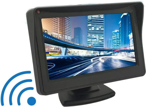 Vista 7 de Kit de cámara de respaldo inversa con marco de matrícula de panel solar, ángulo de visión de 110°, cámaras de marcha atrás universales con monitor