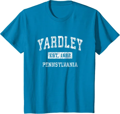 Vista 50 de Yardley Pennsylvania PA - Camiseta de manga corta, diseño deportivo