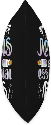 Vista 2 de Christian EO Practitioner Y’All I Need Jesus Essential Oils Throw Pillow