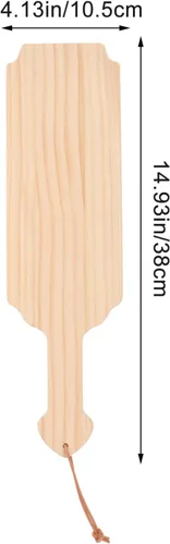 Vista 6 de SEWACC Palas de madera sin terminar, 2 unidades, palas griegas en blanco, palas griegas en blanco, madera para manualidades de remo, proyectos