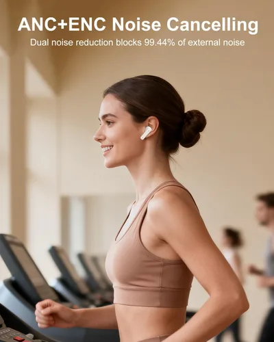 Vista 7 de Auriculares inteligentes con pantalla táctil, auriculares de pantalla táctil, auriculares inalámbricos Bluetooth 5.4, auriculares táctiles