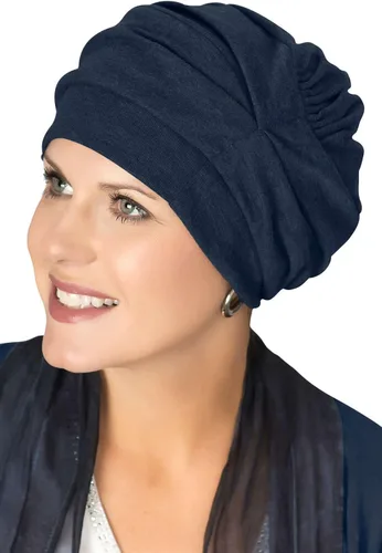 Vista 10 de Trinity Turbante 100% algodón - ¡3 estilos en uno! Sombreros encorvados para quimioterapia, para pacientes con cáncer.