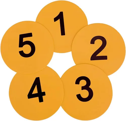 Vista 11 de Marcadores de puntos de piso numerados de 8 pulgadas