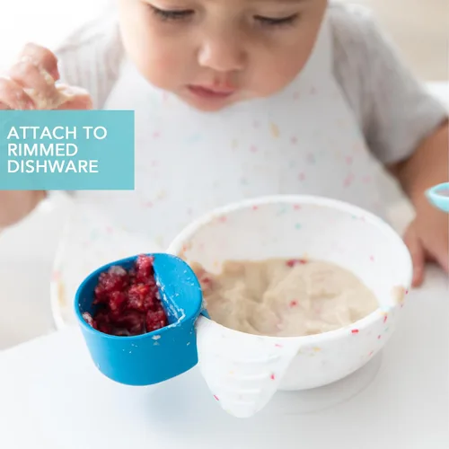 Vista 3 de Bumkins Baby Silicone Little Dippers, se fija a cuencos, platos y platos, taza de salsa, sostiene condimentos, salsas, salsas, puré, coberturas