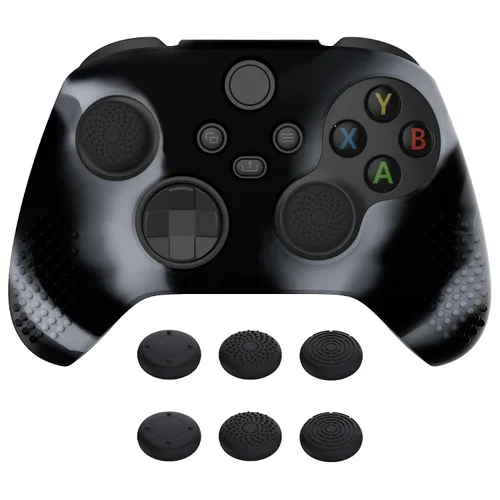 Vista 27 de eXtremeRate PlayVital Aqua Green 3D Studded Edition Anti-slip Silicone Cover Skin for Xbox Series X/S Controller, Soft Rubber Case Protector for