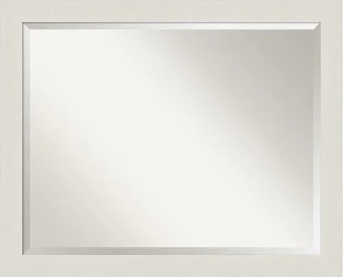 Vista 46 de Amanti Art - Espejo de baño blanco para sobre lavabo, espejo de tocador rectangular blanco de 35x45 para gabinete, marco moderno extragrande, se