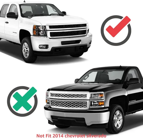 Vista 4 de Juego de montaje de faros compatible con Chevy Silverado 1500 2007 2008 2009 2010 2011 2012 2013, Silverado 2500HD 3500 07-14, faro con arnés