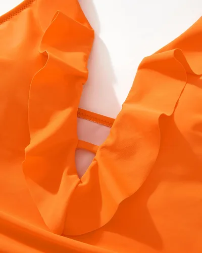 Vista 88 de SUUKSESS Traje de baño sexy de una pieza con volantes y control de abdomen para mujer