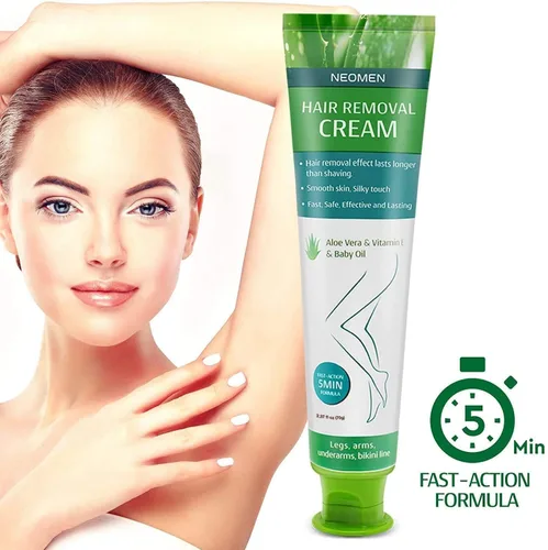 Vista 2 de Crema depilatoria para hombres y mujeres: depiladora sin dolor para pieles sensibles y áreas íntimas, hidratante con aloe vera y vitamina E, segura
