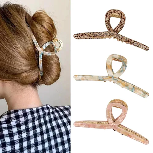 Vista 10 de Pinzas para el cabello grueso, paquete de 4 pinzas de gelatina extra grandes para mujeres, accesorios para el cabello de 4.75 pulgadas para mujeres