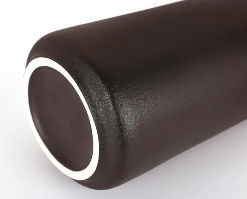 Vista 3 de Jarrón negro de cerámica, jarrones simples para plantas de flores secas de hierba de las pampas, florero elegante esmerilado para estante de mesa