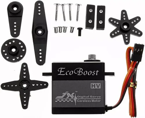 Vista 4 de JX Servo CLS-6327HV 59.5 lbs Coreless Servo 180 ° High Torque Alta Presión Hueco Copa Metal Engranajes para DIY RC Modelo Drone