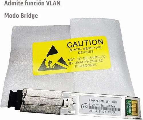 Vista 4 de iszo 1 Unidades 2.5G ONU con 2.5G convertidor de medios, modo puente, módem 2.5G, GPON/EPON/XPON Stick ONU, conector SC UPC/APC, soporte MAC/SN/LOID