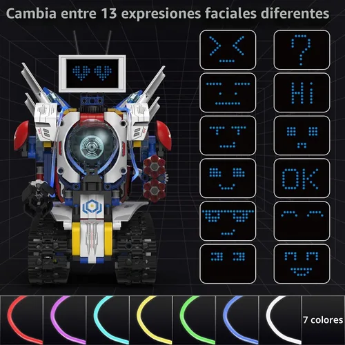 Vista 2 de 5 en 1 Robot Building Set con pantalla LED para niños de 8 a 12 años