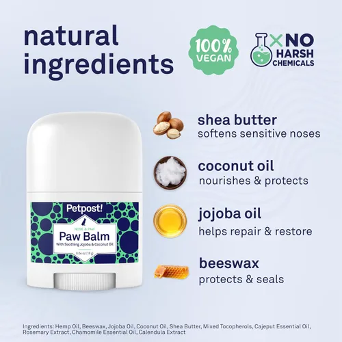 Vista 3 de Bálsamo para perros - Crema nutritiva que alivia la picazón y las patas secas del perro con ingredientes hidratantes - Aceite de coco orgánico