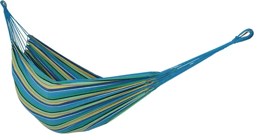 Vista 8 de Sunnydaze - Hamaca doble brasileña de algodón para exteriores - Hamaca al aire libre con capacidad para 450 libras - Desierto relajante
