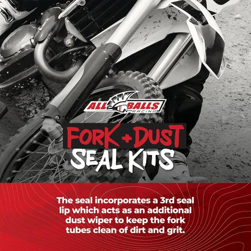Vista 4 de Kit de horquilla y sello anti polvo All Balls Racing 56-115 Compatible con/Reemplazo para Suzuki Yamaha Honda Kawasaki