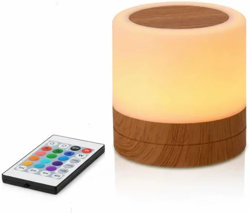 Vista 8 de Lámpara de Noche para Bebés y Guardería: Luz con Regulación de Intensidad Táctil para Lactancia y Niños - LED de Cuidado de Ojos, Luz Cálida Blanca