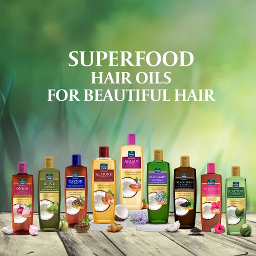 Vista 7 de Aceite para el cabello de almendra y coco Parachute Advansed Para cabello suave y sedoso Aumenta el brillo y la suavidad Sin parabenos ni
