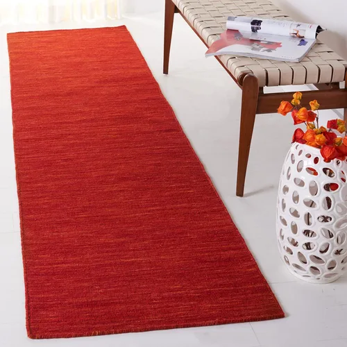 Vista 33 de SAFAVIEH Kilim Collection - Alfombra de pasillo de 2 pies 3 pulgadas x 9 pies, color beige, hecha a mano, de lana sólida, casual, ideal para zonas