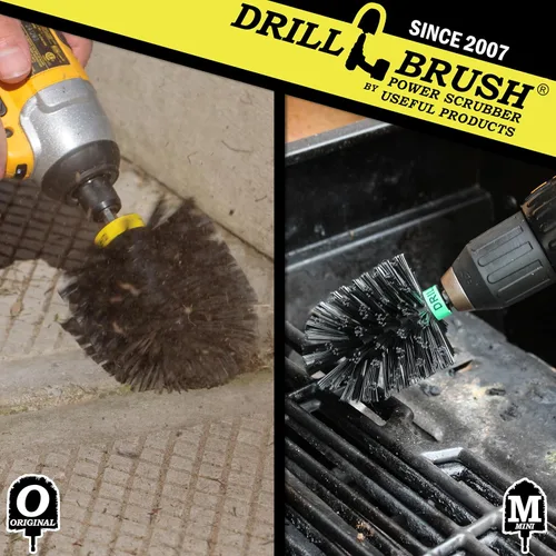 Vista 2 de Cepillo de parrilla Power Scrubber – Removedor de óxido y removedor de graffiti para concreto – Cepillo limpiador de parrilla – Sin cepillo de Negro