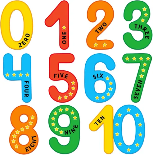 Vista 13 de Qyeahkj Tablón de anuncios de números gigantes, pósteres educativos de matemáticas para niños pequeños, maestros imprescindibles para el aula Negro