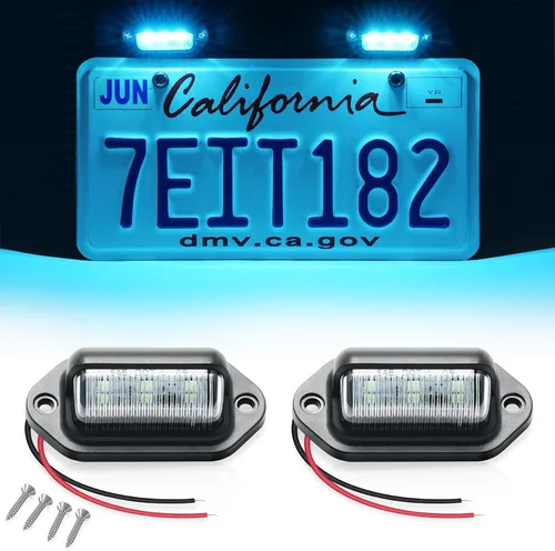 Vista 7 de LivTee Luz de matrícula, Luces LED de matrícula extremadamente brillantes, montaje para remolque, UTV, ATV, camión, RV, barco, color ámbar
