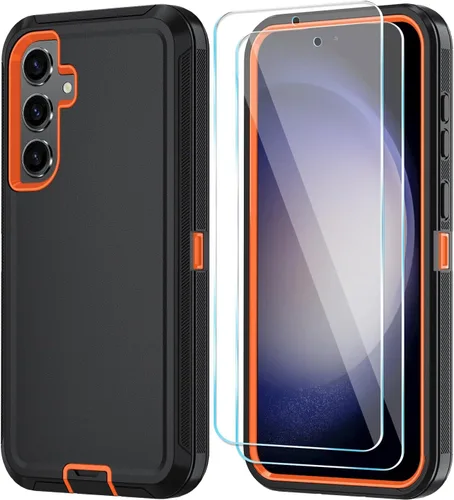 Vista 8 de ONOLA Funda para teléfono Samsung Galaxy S24 FE con protector de pantalla HD, funda para teléfono de servicio pesado resistente a golpes y caídas