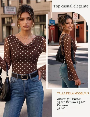 Vista 4 de GRACE KARIN Blusas de malla estilo bohemio para mujer, estilo casual