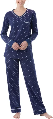 Vista 6 de PajamaGram Pijamas para mujer - Conjuntos de pijamas para mujer, camiseta sin botones, 100% algodón