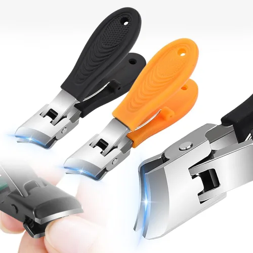 Vista 12 de Cortauñas inclinada antisalpicaduras con apertura de mandíbula ancha, cortador de uñas resistente con mango cómodo, perfecto para cortaúñas de pies