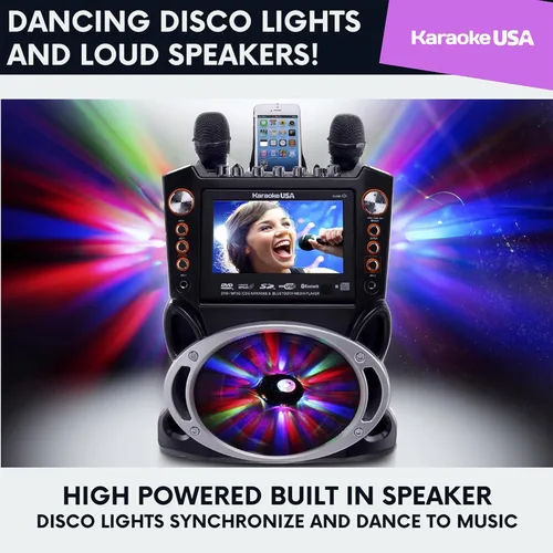 Vista 7 de Karaoke USA Sistema de karaoke portable GF839, color negro, talla única