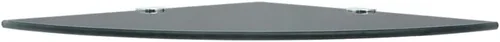 Vista 4 de Black Tempered Glass Corner Shelf, Small Wall Mounted Shelf with Chrome Supports, 33.1 lb Capacity for Kitchen, Bathroom, Living Room