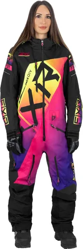 Vista 15 de FXR Monosuit CX Lite 2025 para mujer (negro/camuflaje militar/E.Pink - 10)